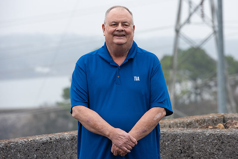 Chuck Nance in blue TVA shirt